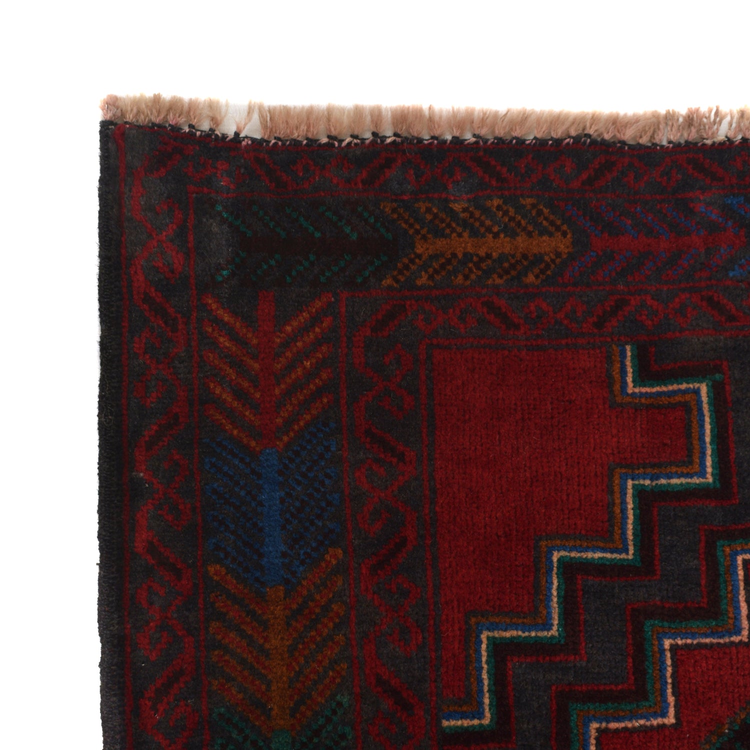 Baluchi Rug Handmade Multi Geometric 3x5 ft