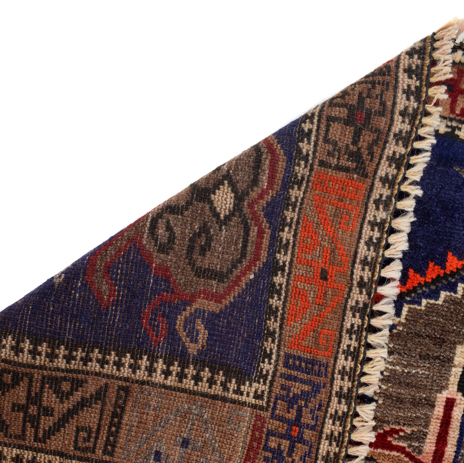 Baluchi Rug Handmade Multi Geometric 4x6 ft
