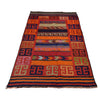 Maimana Kilim Area Rug Handmade Firebrick Floral 4x6 ft