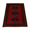 Baluchi Rug Handmade Red Geometric 3x5 ft