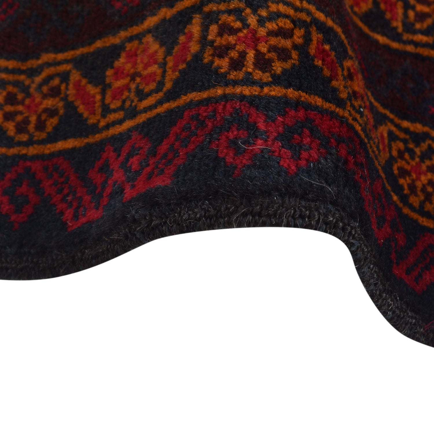 Baluchi Rug Handmade Red Geometric 3x5 ft
