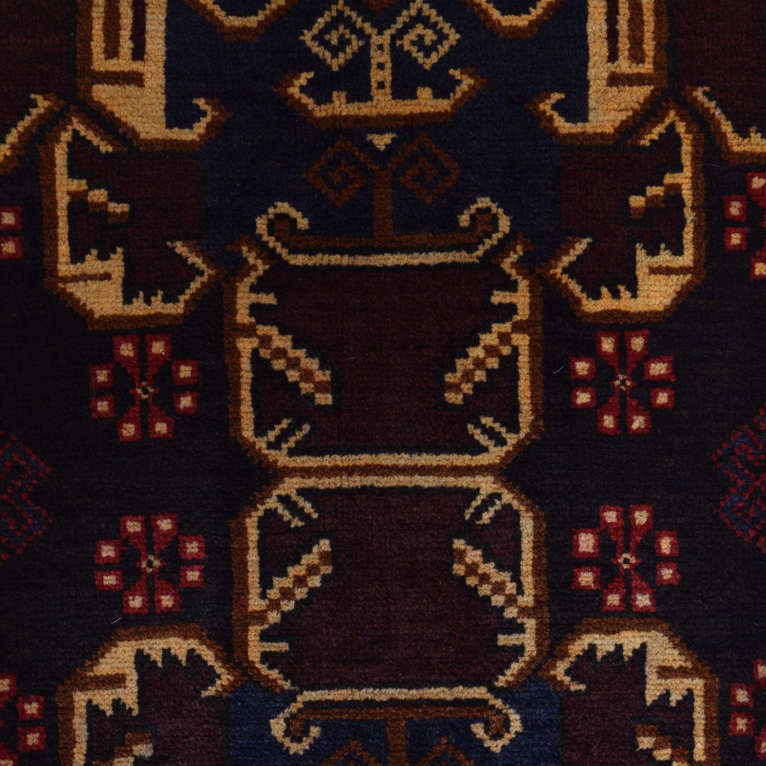 Baluchi Rug Handmade Multi Geometric 4x7 ft