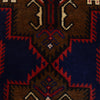 Baluchi Rug Handmade Blue Geometric 4x6 ft