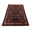 Baluchi Rug Handmade Blue Geometric 4x6 ft