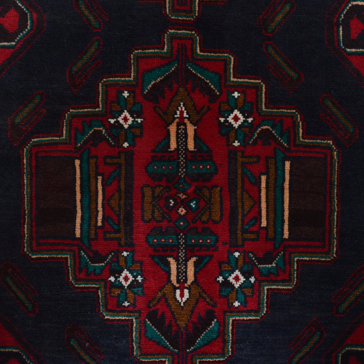 Baluchi Rug Handmade Multi Geometric 4x6 ft
