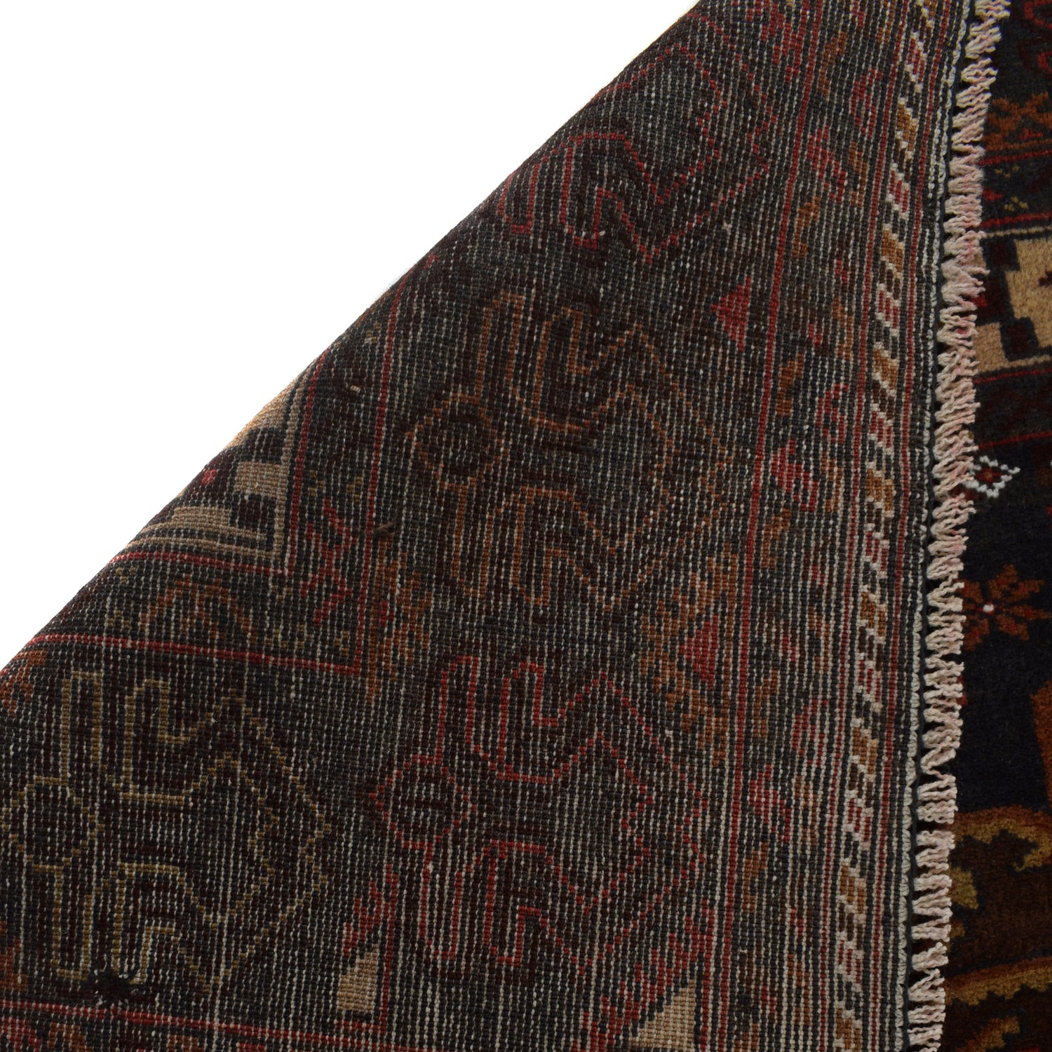 Baluchi Rug Handmade Multi Geometric 4x7 ft