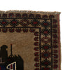 War Area Rug Handmade Brown Tank + Helicopter 7x10 ft