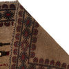 War Area Rug Handmade Brown Tank + Helicopter 7x10 ft