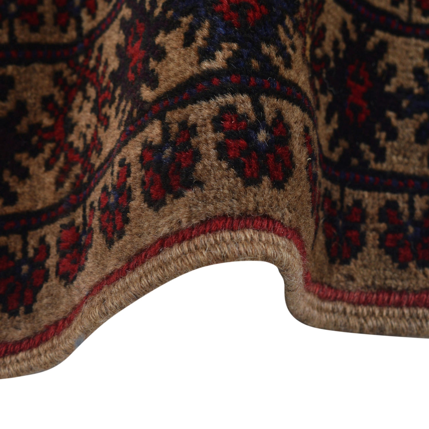 War Area Rug Handmade Brown Tank + Helicopter 7x10 ft