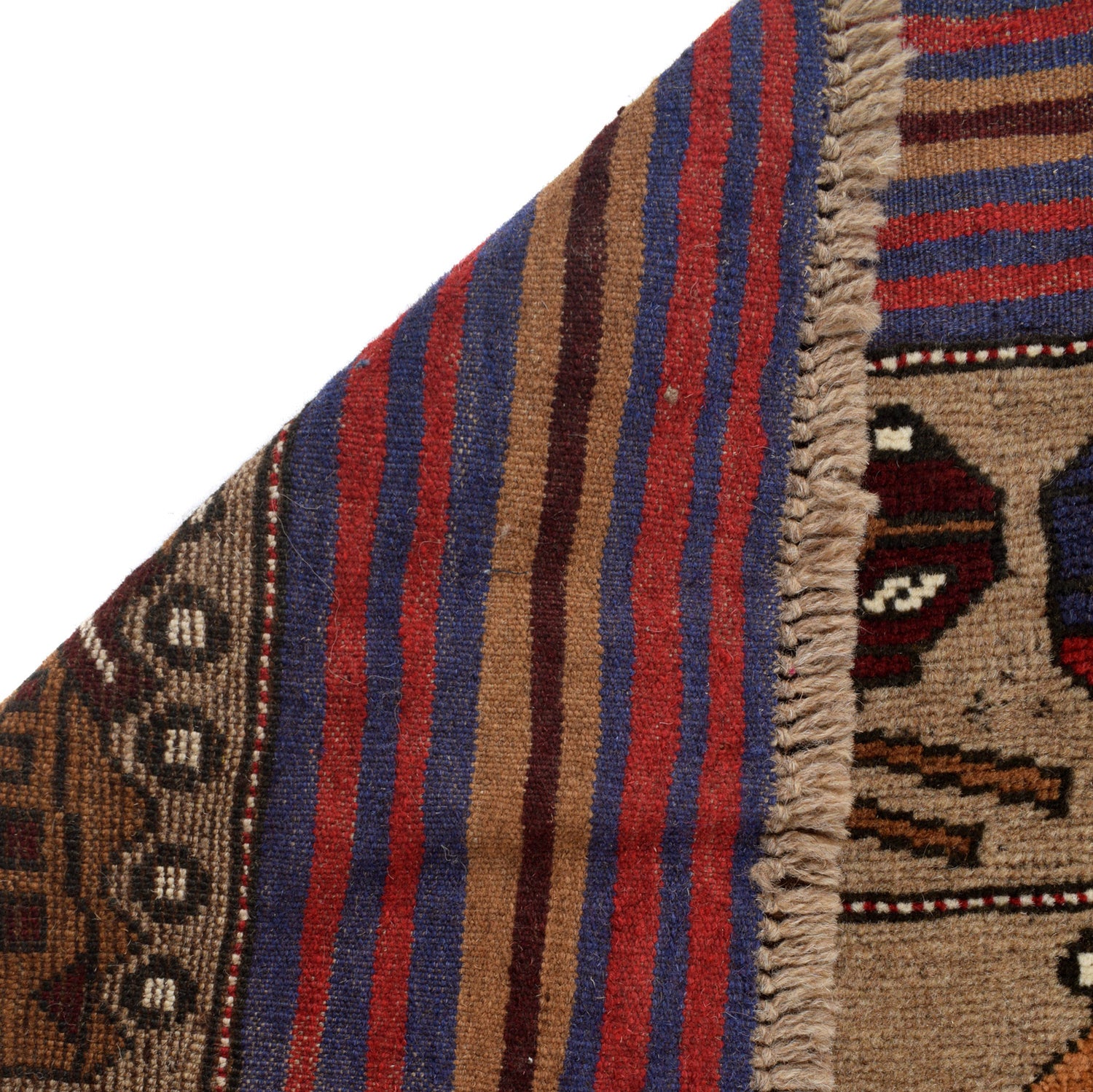War Area Rug Handmade Brown Tank + Helicopter 4x6 ft