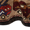War Area Rug Handmade Brown Tank + Helicopter 4x6 ft