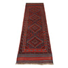 Mashwani Area Rug Runner Handmade Deep Red Geometric 8'
