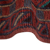 Mashwani Area Rug Runner Handmade Deep Red Geometric 8'