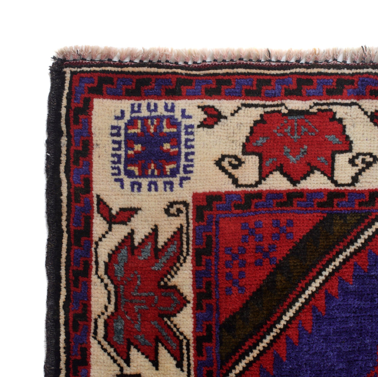 Baluchi Rug Handmade Multi Geometric 4x6 ft