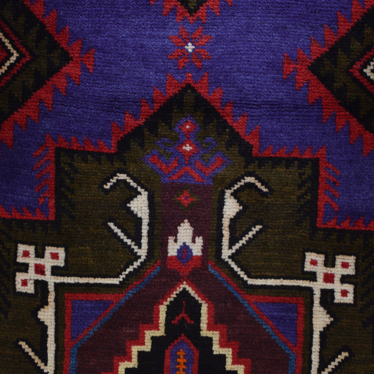 Baluchi Rug Handmade Multi Geometric 4x6 ft