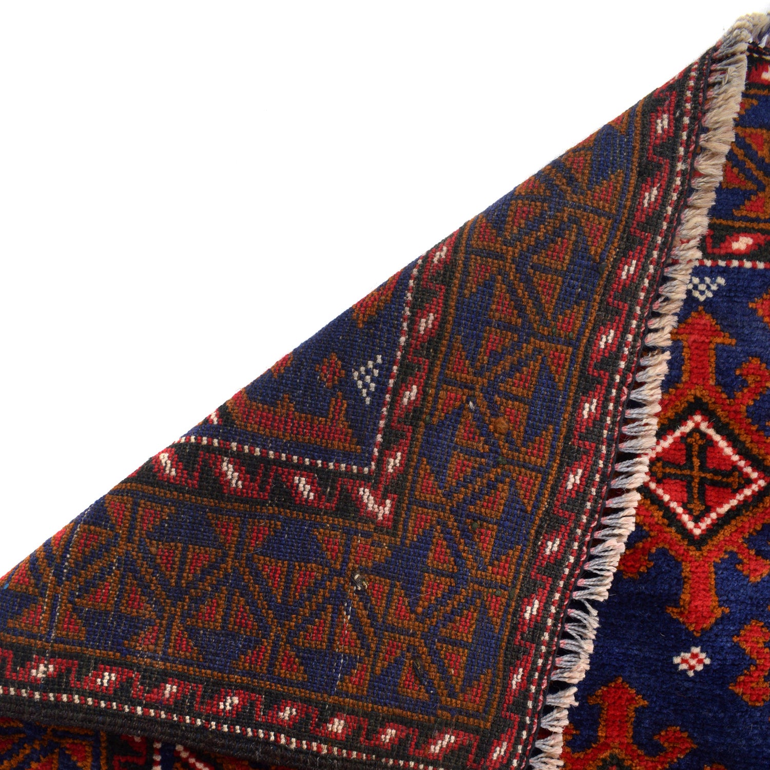 Baluchi Rug Handmade Multi Geometric 4x6 ft