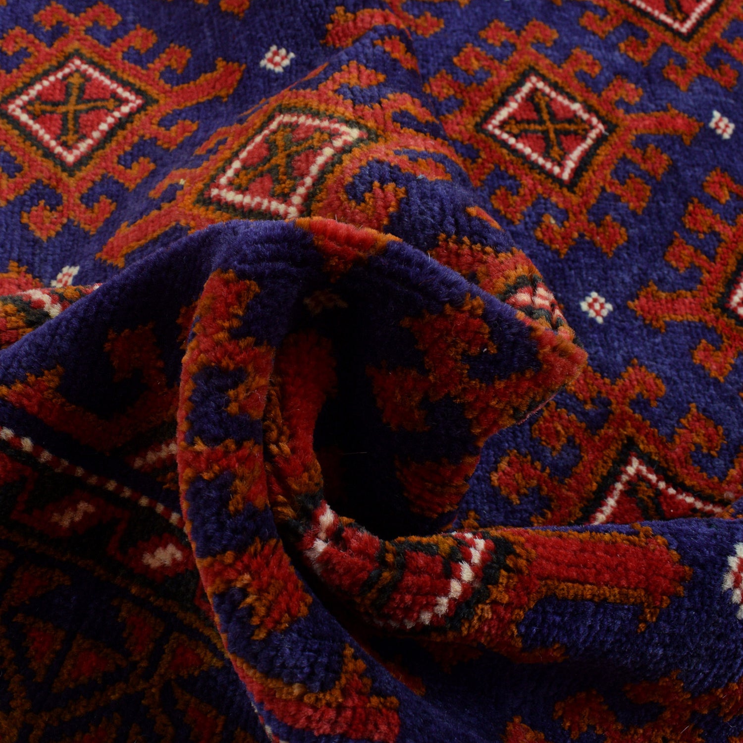 Baluchi Rug Handmade Multi Geometric 4x6 ft