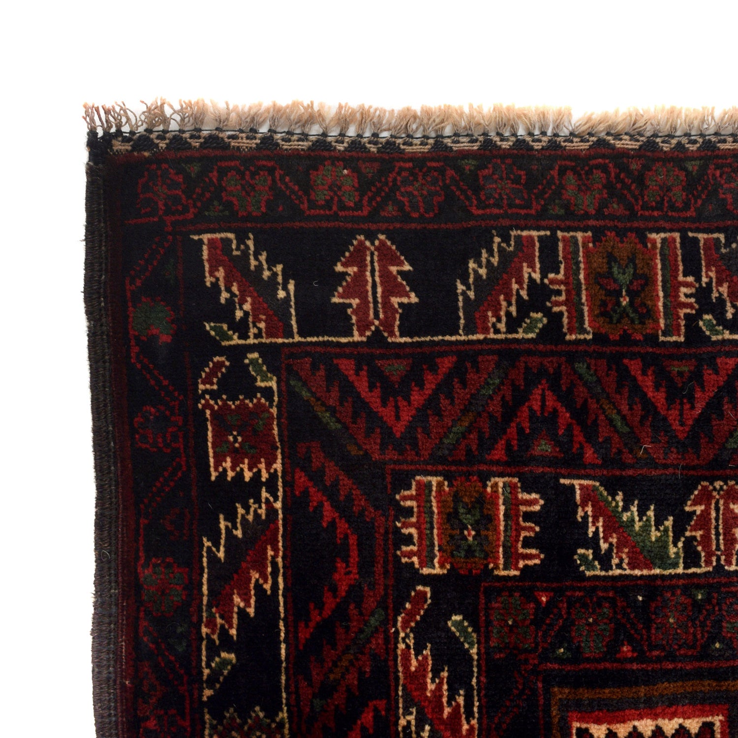 Baluchi Rug Handmade Multi Geometric 4x6 ft