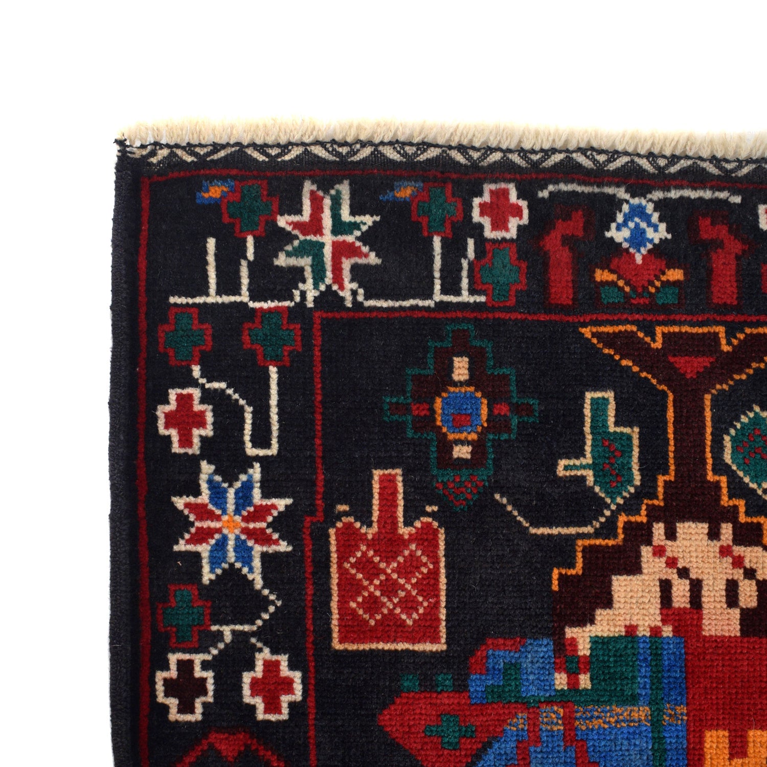 Baluchi Rug Handmade Multi Geometric 3x5 ft