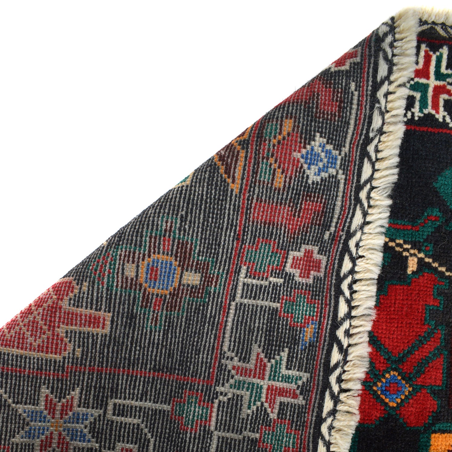 Baluchi Rug Handmade Multi Geometric 3x5 ft