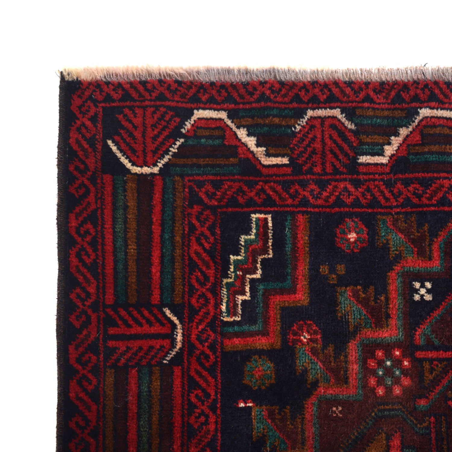 Baluchi Rug Handmade Multi Geometric 3x5 ft
