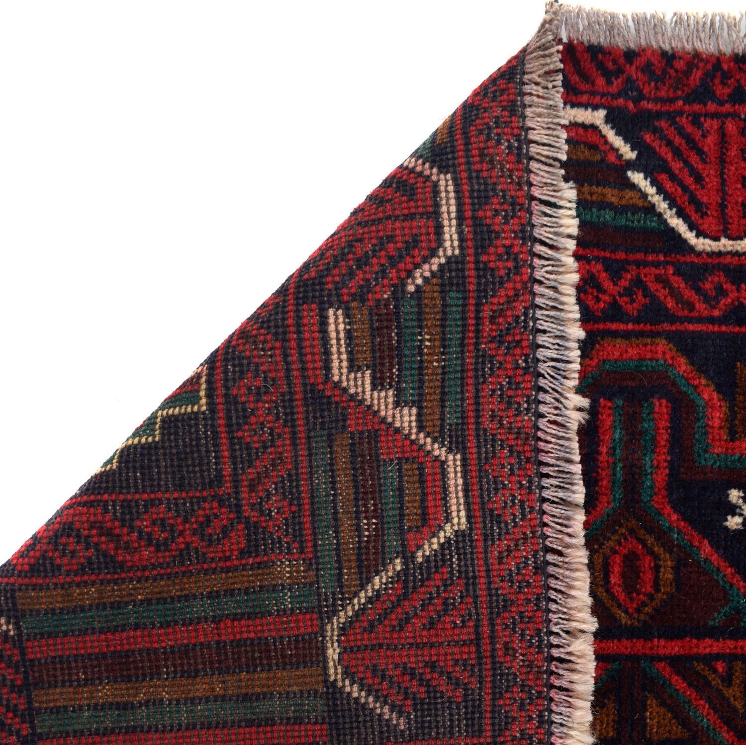 Baluchi Rug Handmade Multi Geometric 3x5 ft