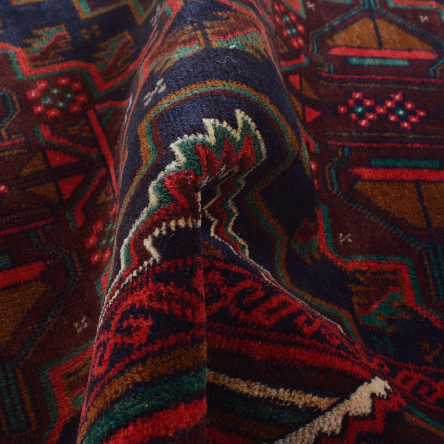 Baluchi Rug Handmade Multi Geometric 3x5 ft