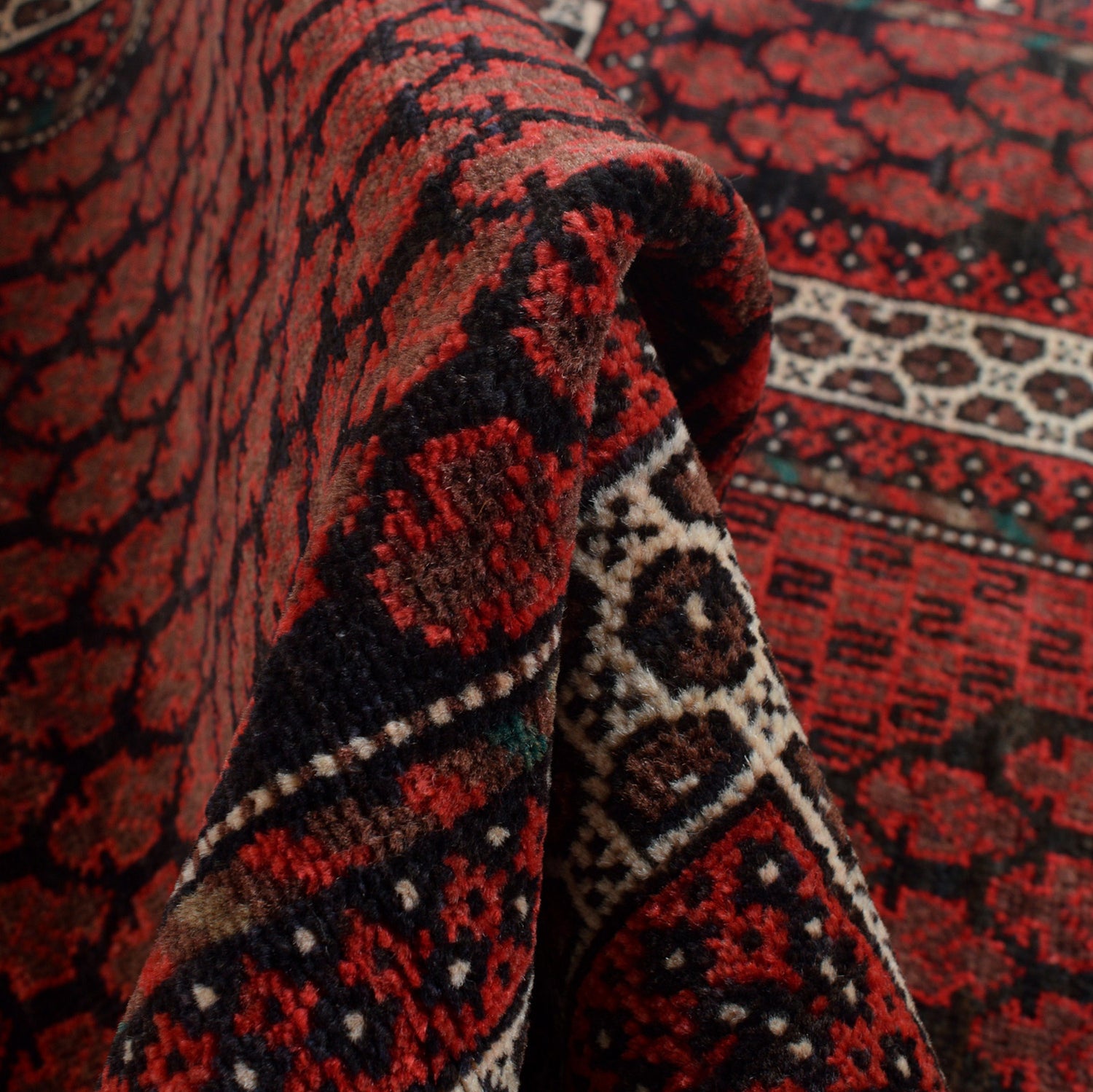 Baluchi Rug Handmade Red Prayer Design 2x4 ft