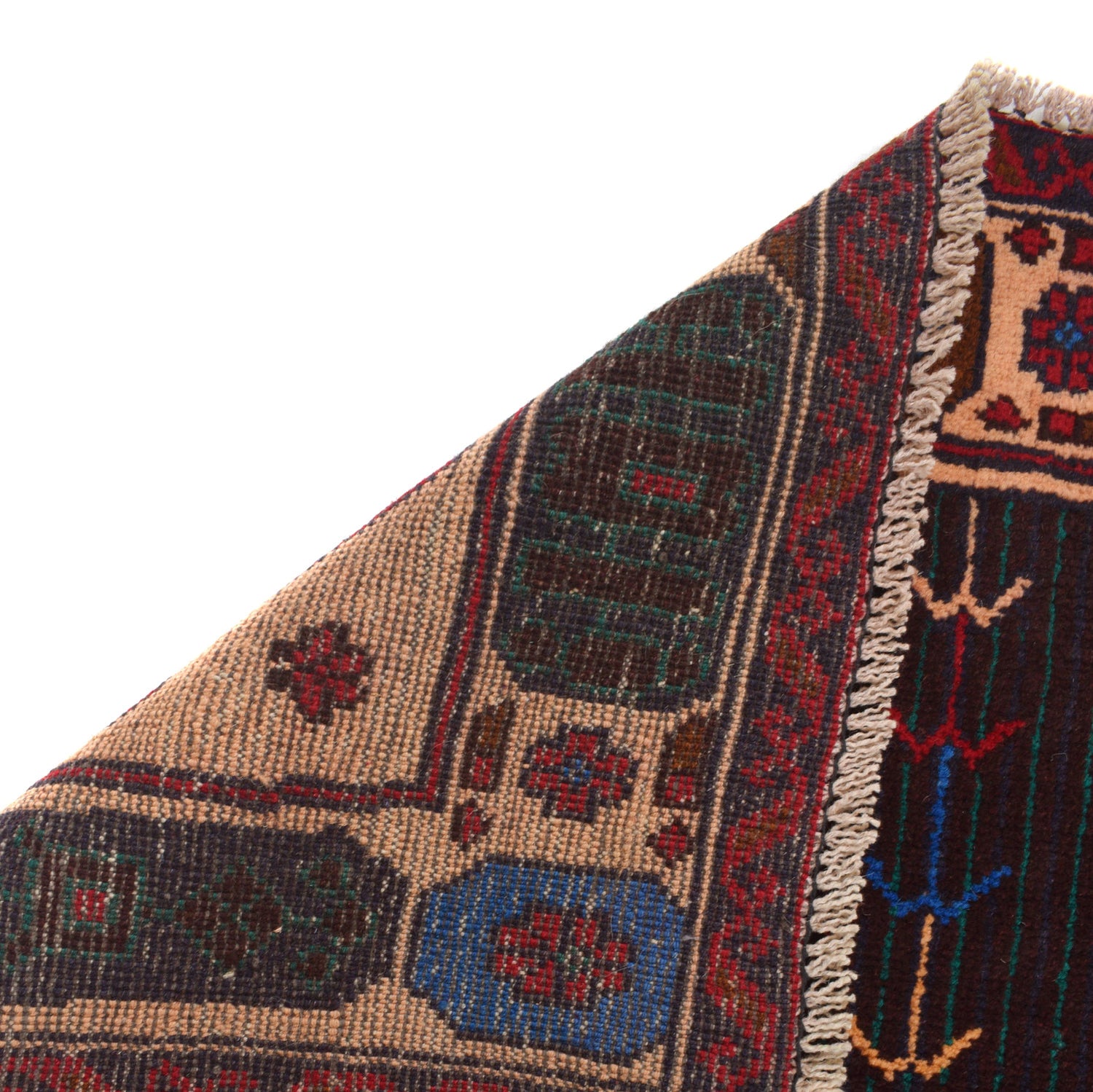 Baluchi Rug Handmade Multi Geometric 3x5 ft