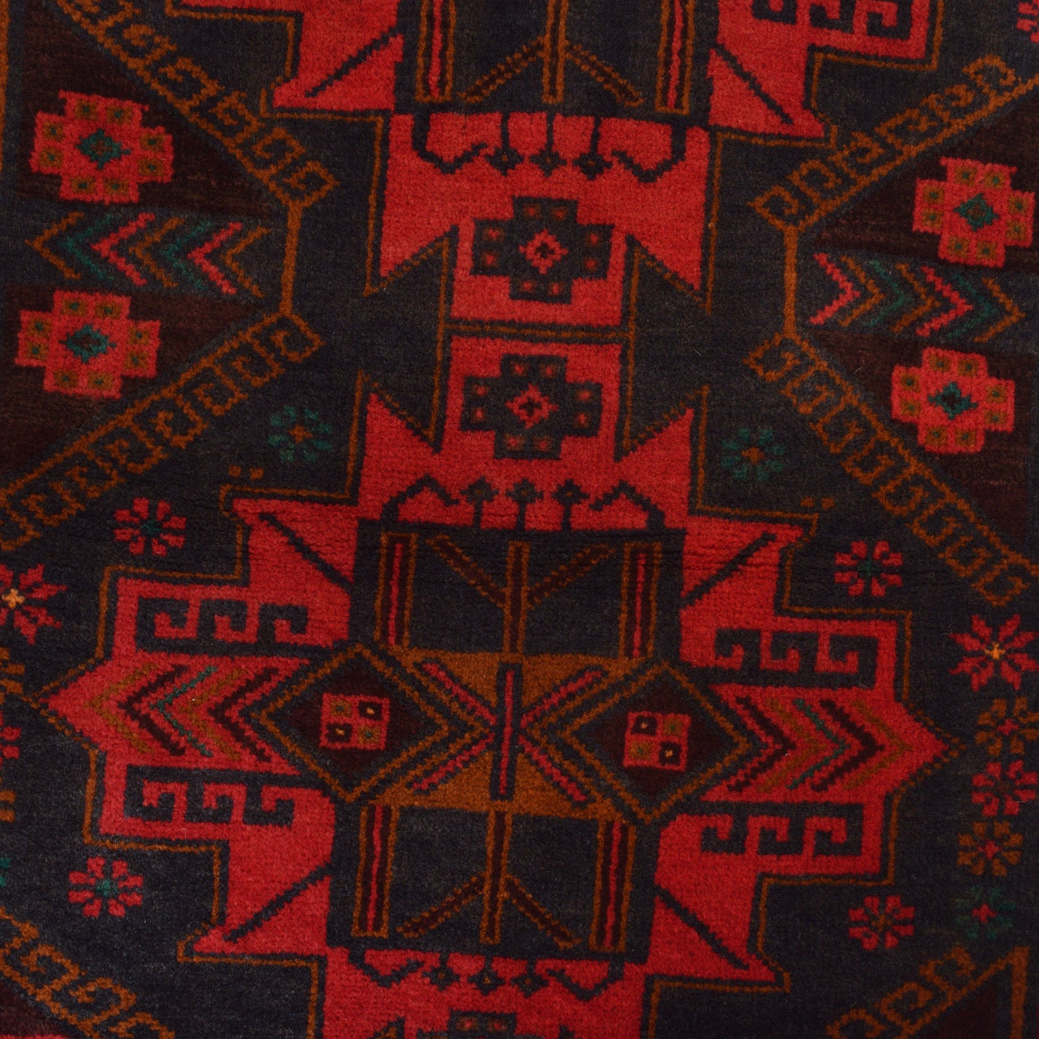 Baluchi Rug Handmade Multi Geometric 3x5 ft