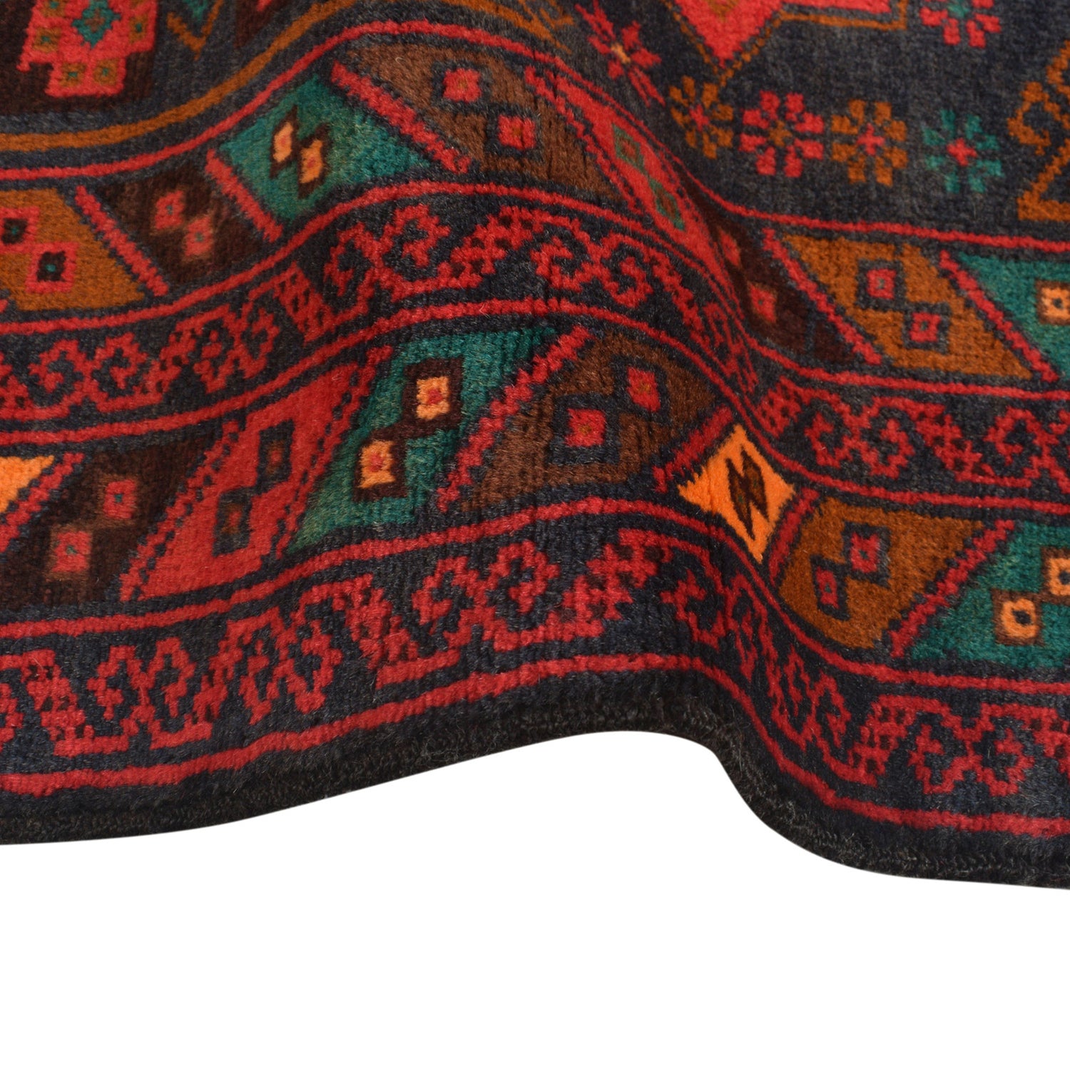 Baluchi Rug Handmade Multi Geometric 3x5 ft