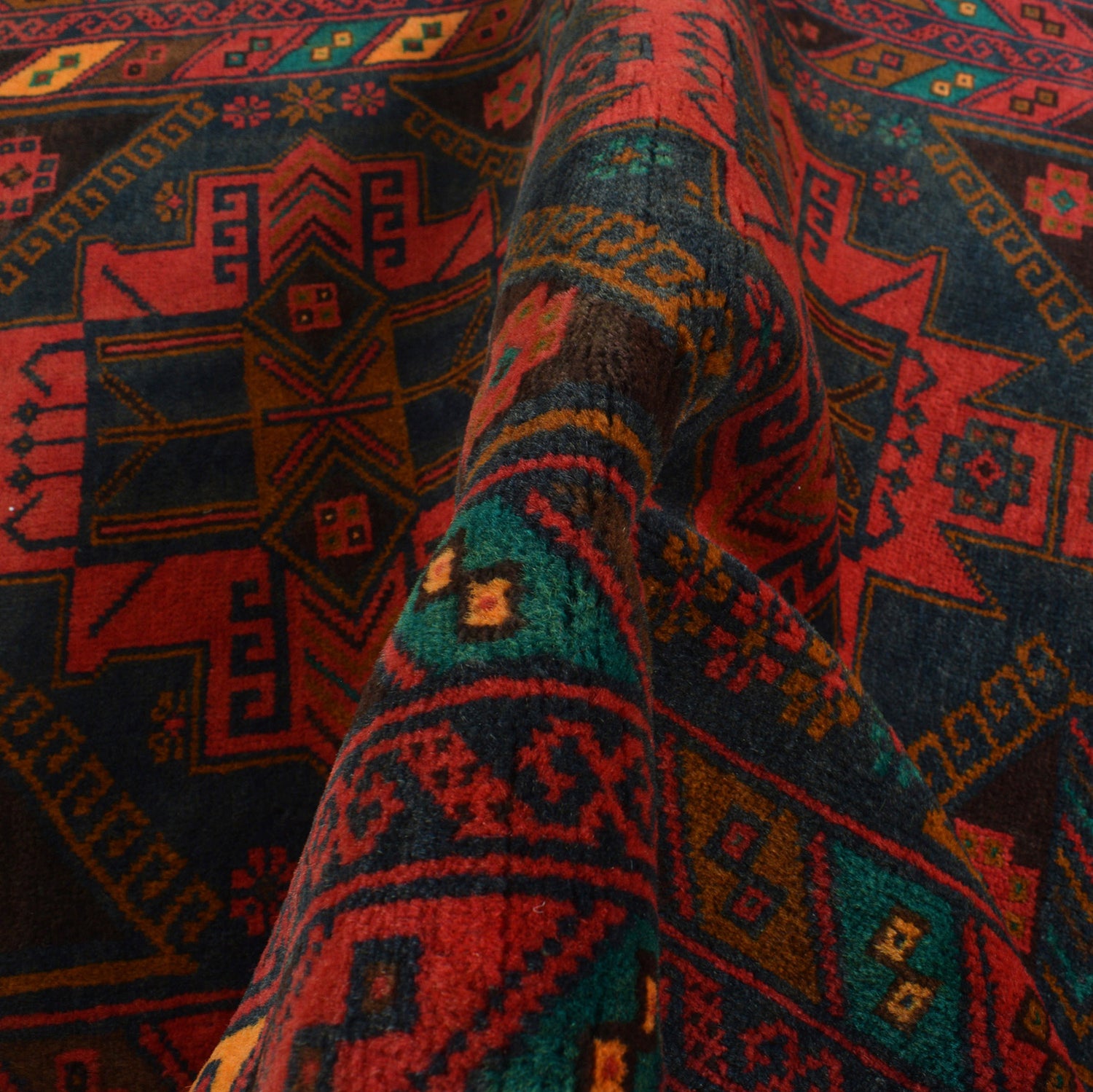 Baluchi Rug Handmade Multi Geometric 3x5 ft