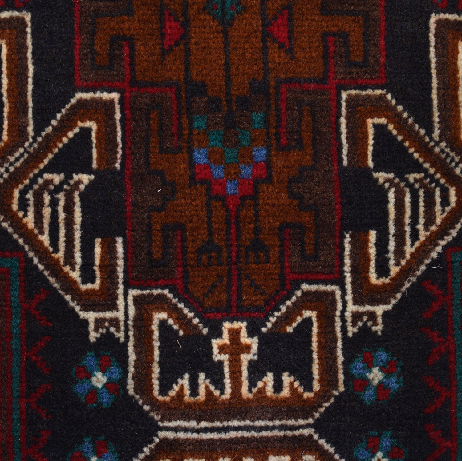 Baluchi Rug Handmade Multi Geometric 3x5 ft