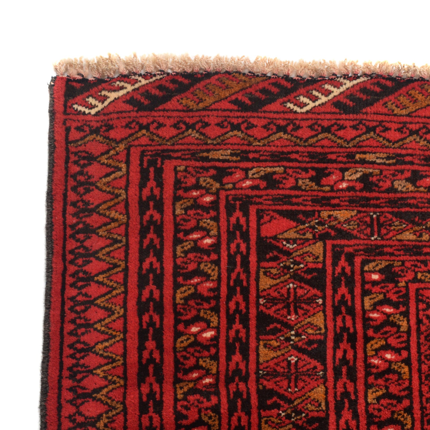 Bokhara Rug Handmade Vibrant Red Medallion 4x6 ft