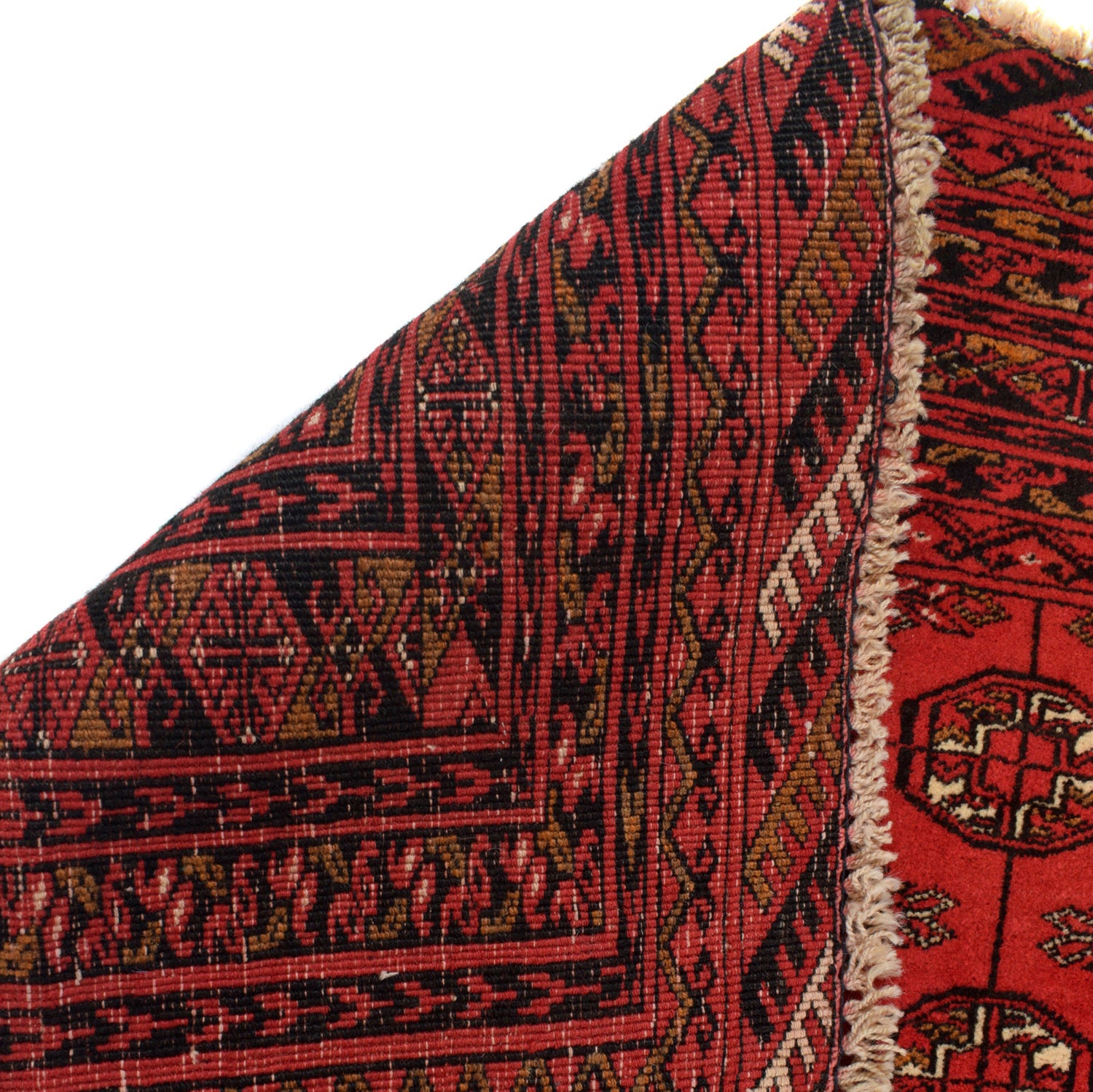 Bokhara Rug Handmade Vibrant Red Medallion 4x6 ft