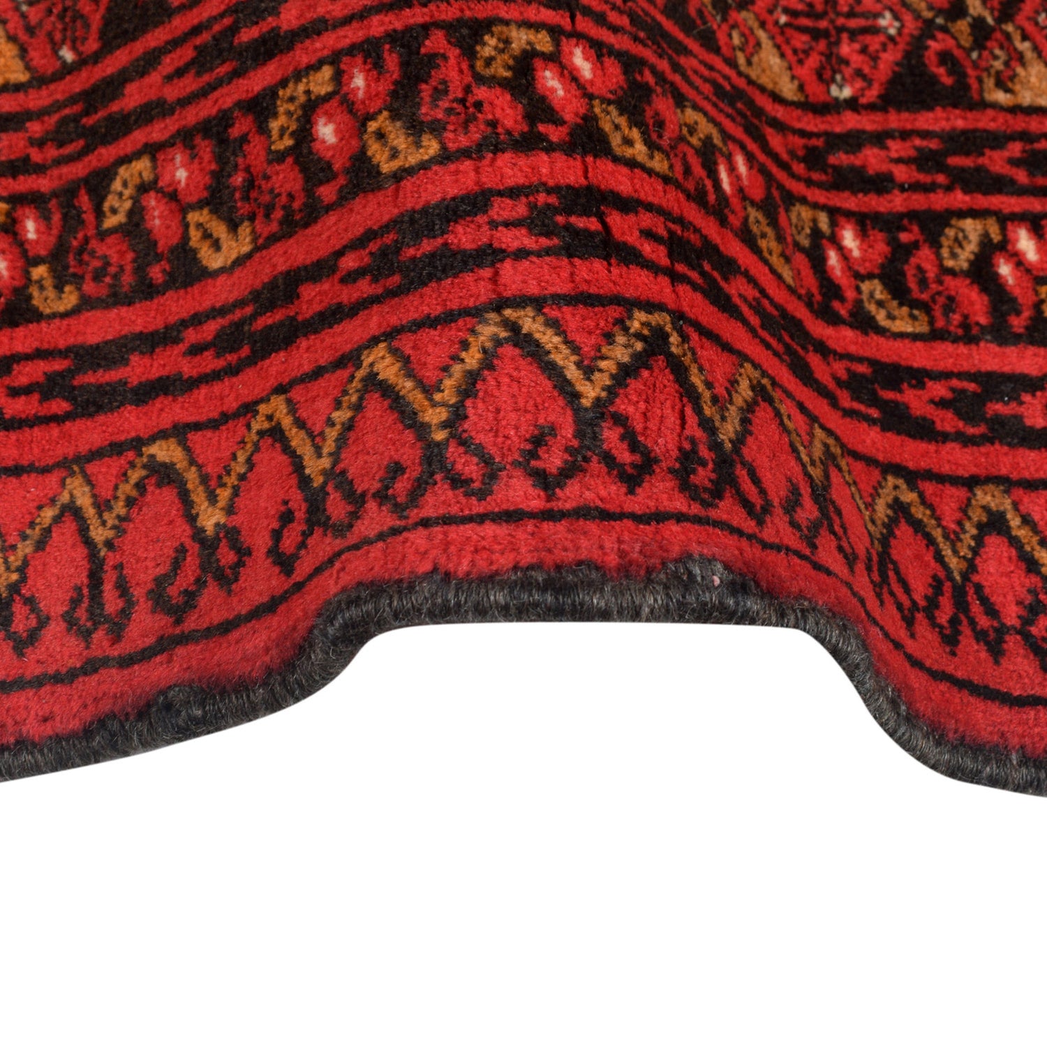 Bokhara Rug Handmade Vibrant Red Medallion 4x6 ft