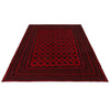 Bokhara Rug Handmade Deep Red Medallion 9x12 ft