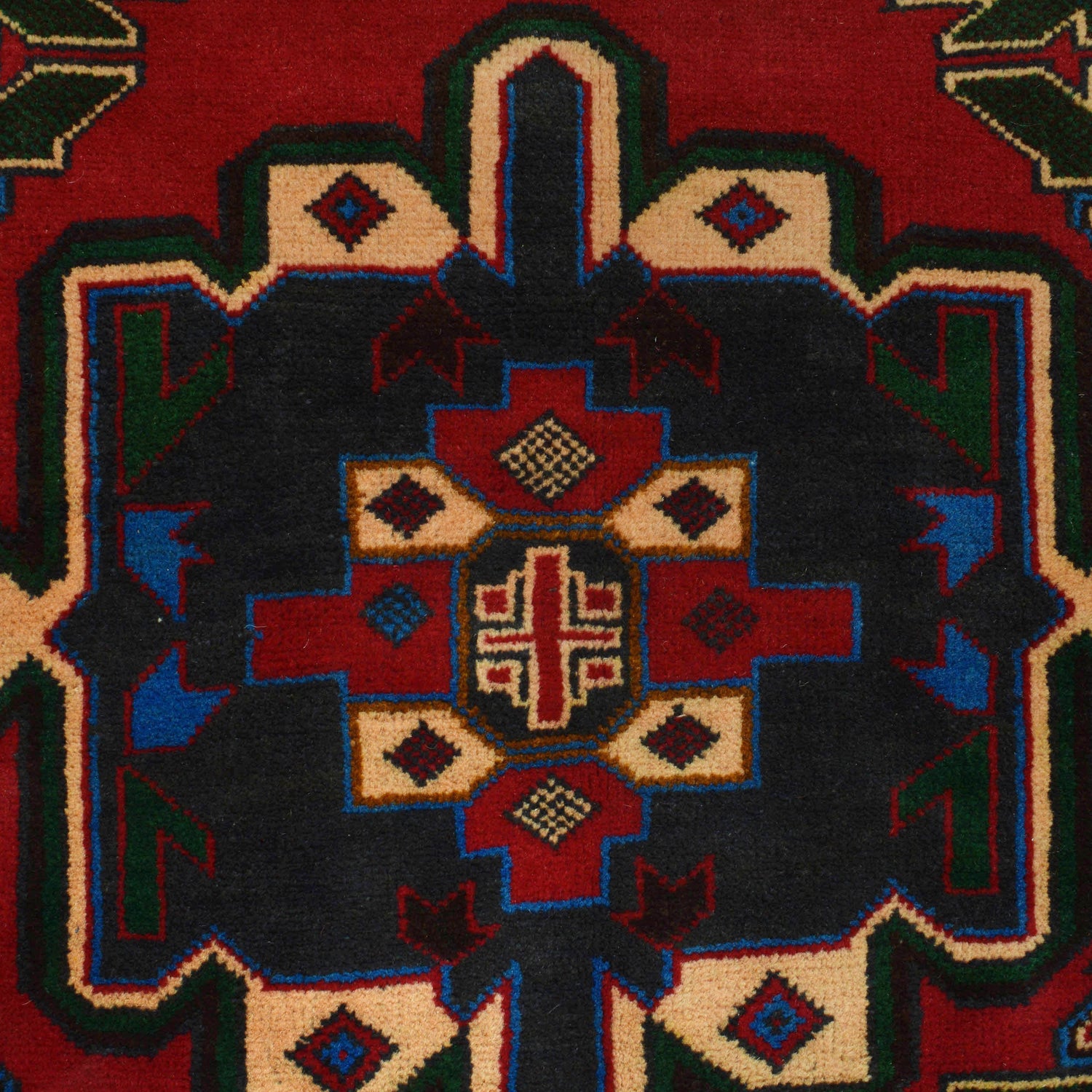 Baluchi Rug Handmade Multi Geometric 4x7 ft