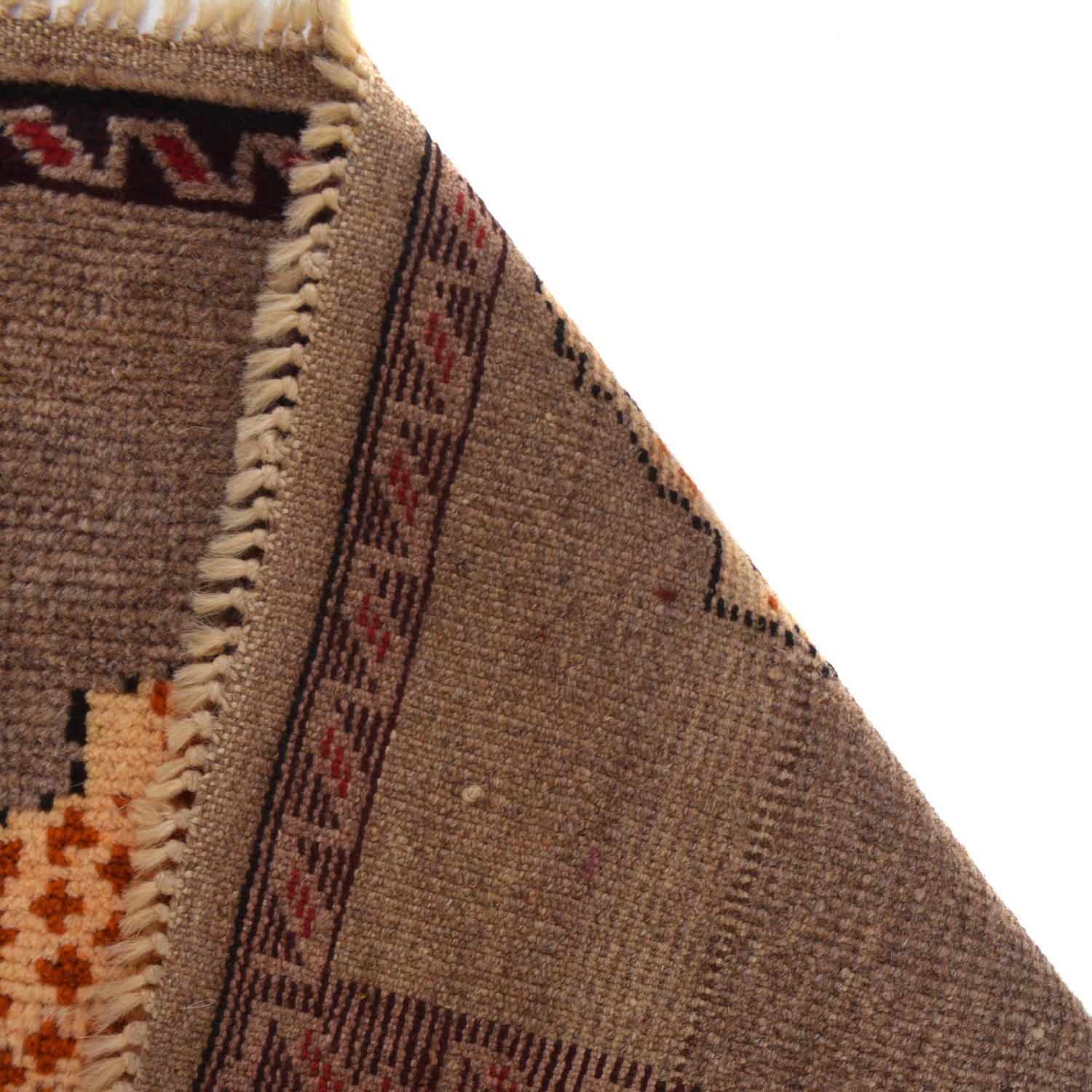 Pictorial Rug Handmade Brown Design