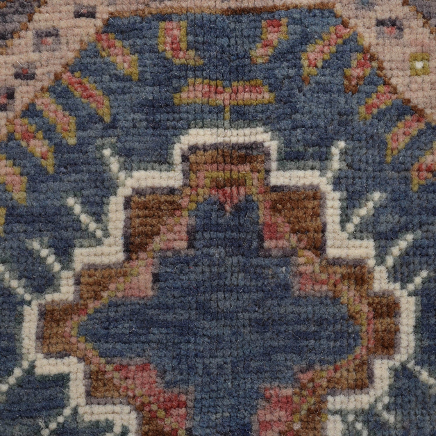 Mamluk Area Rug Handmade Gray Medallion 8x10 ft