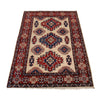 Kazak Rug Handmade Ivory Medallion 3x5 ft