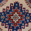 Kazak Rug Handmade Ivory Medallion 3x5 ft
