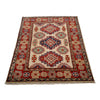 Kazak Rug Handmade Ivory Medallion 2x4 ft