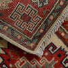 Kazak Rug Handmade Ivory Medallion 2x4 ft