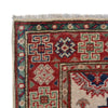 Kazak Rug Handmade Ivory Medallion 2x4 ft