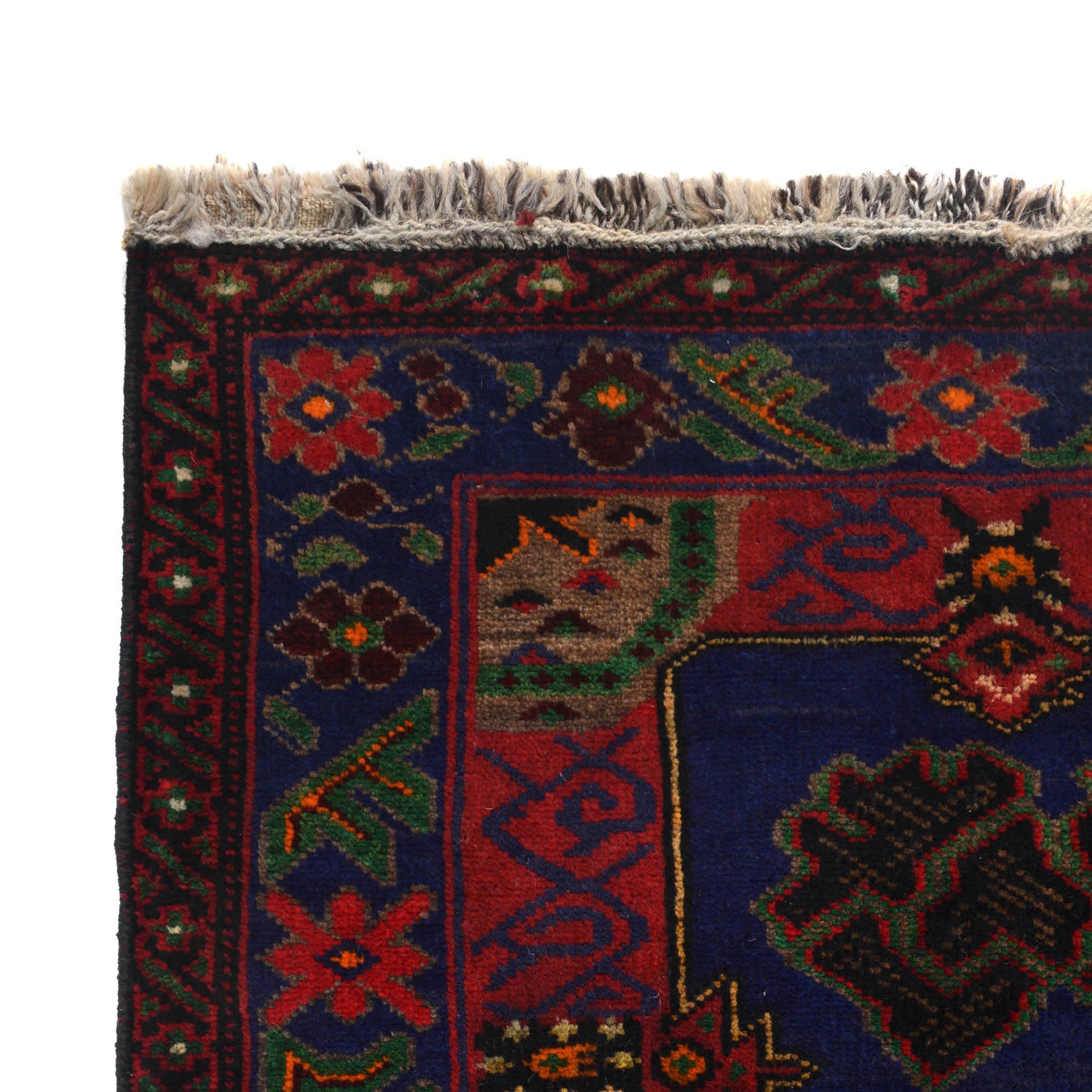 Baluchi Rug Handmade Multi Geometric 4x6 ft