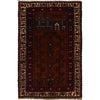 Baluchi Rug Handmade Brown Prayer Design 2x4 ft