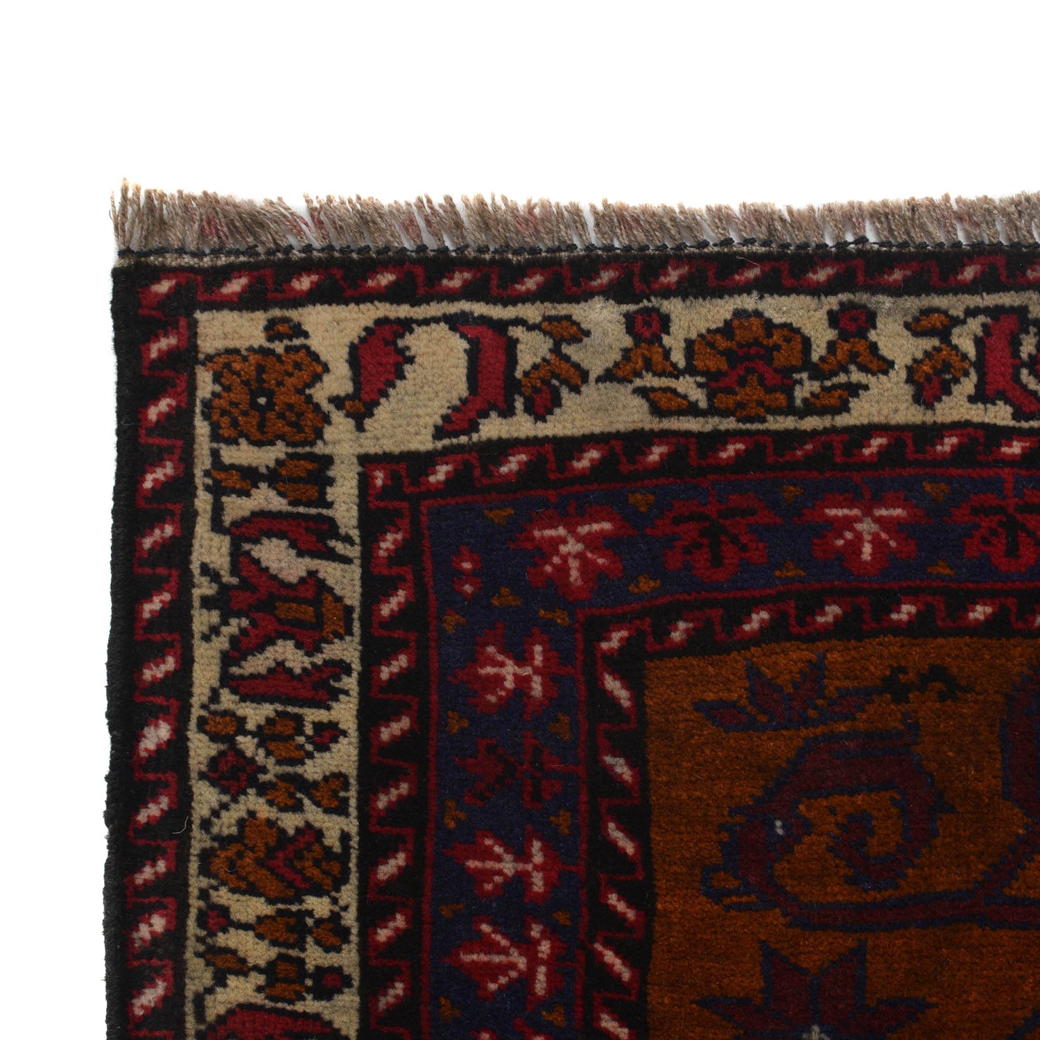 Baluchi Rug Handmade Brown Prayer Design 2x4 ft
