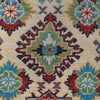 Kazak Rug Handmade Ivory Medallion 4x7 ft