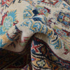 Kazak Rug Handmade Ivory Medallion 4x7 ft